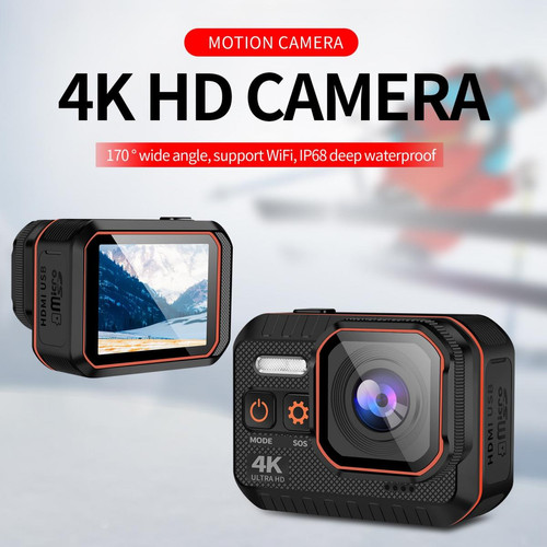 Universal Nouvelle caméra d'action ultra 4K avec écran de télécommande casque sportif DV étanche Mini WiFi Vidéo Mini Caméra | Caméras d'activités sportives