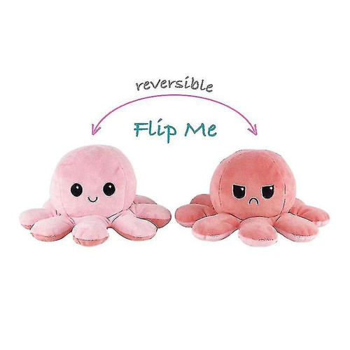 Universal - Octopus réversible Plushie Double facette Doll Show Mood Typink Pink Universal  - Peluches