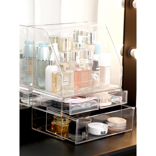 Universal - Organisateur de maquillage transparent portatif Boîte de rangement en acrylique Organisateur de maquillage Porte-tiroirs Boîte à produits Boîte à produits Universal  - Boîte de rangement Transparent