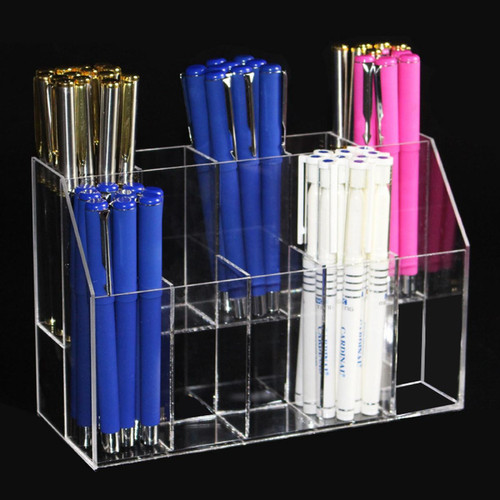 Universal - Organiseur de maquillage en acrylique transparent Boîte à lèvres Porte-crayon Brosse de maquillage Insertion Grille Boîte de rangement Universal  - Boîte de rangement Transparent