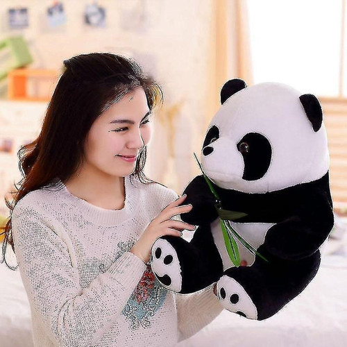 Universal - Panda drôle avec feuilles de bambou en peluche (9 cm) Universal  - Peluches
