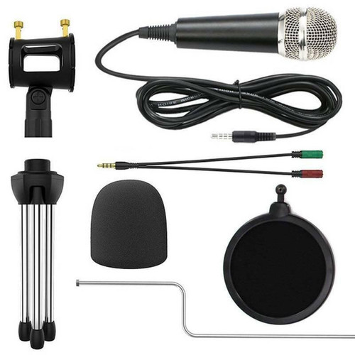 Universal - PC Phone Microphone 3.5mm Home Studio Condenser Microphone for Sound Recording Universal  - Bonnes affaires Microphone