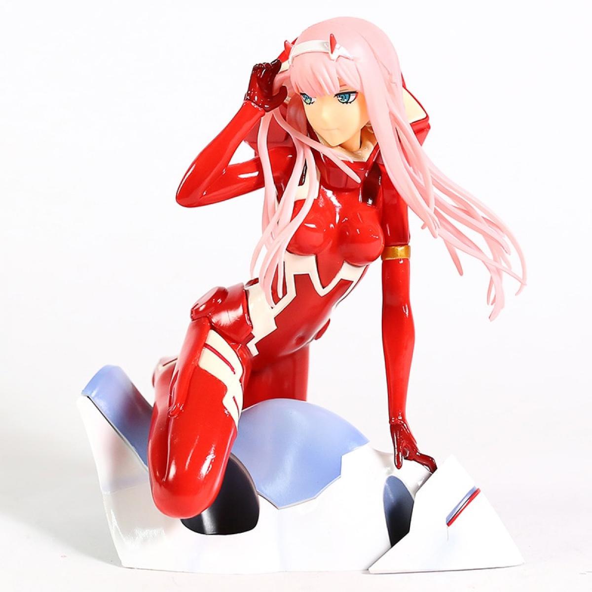 Mangas Universal Personnage d'animation Darling dans, zéro deux 02 robe rouge fille sexy pvc action numérique jouet collection modèle | action personnage(Rouge)