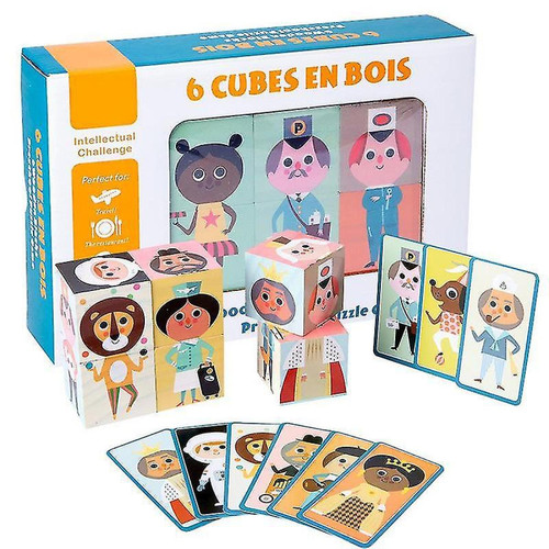 Universal - Personnage en bois match puzzle jouets en bois jeux interactifs pour les parents éducation Universal  - Personnage en bois