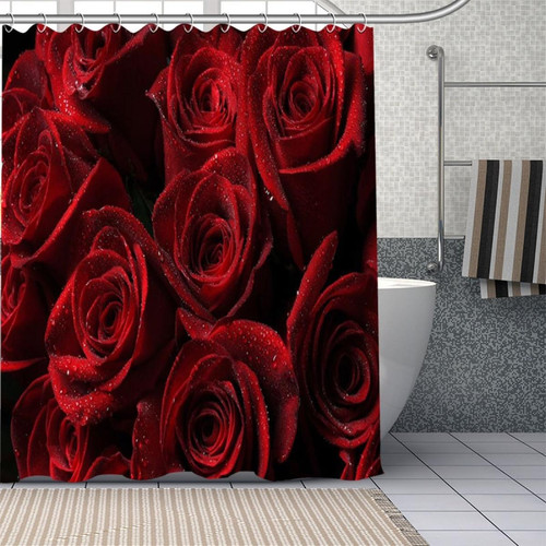 Universal - Personnalisé romantique rose rideau de douche rideau de salle de bains tissu lavable baignoire art déco (150 * 180 cm) Universal  - Rideau de douche rose