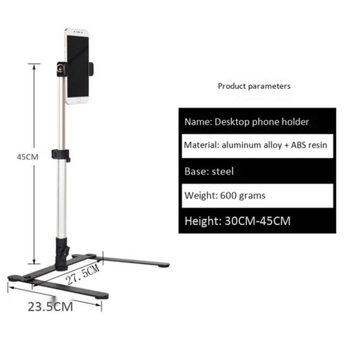 Universal Photographie Réglable Table Top Stand Mini Single Cover + Clip Phone Filling Light Command Bluetooth | Live Tripod