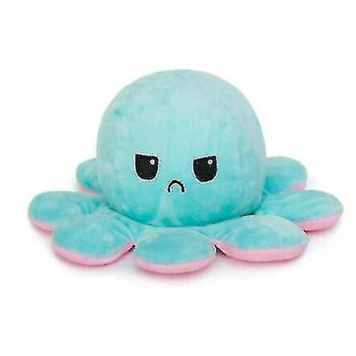 Universal - Pieuvre en peluche réversible mignon rabat jouet doux cadeau joyeuse humeur triste (bleu rose) Universal  - Peluche pieuvre