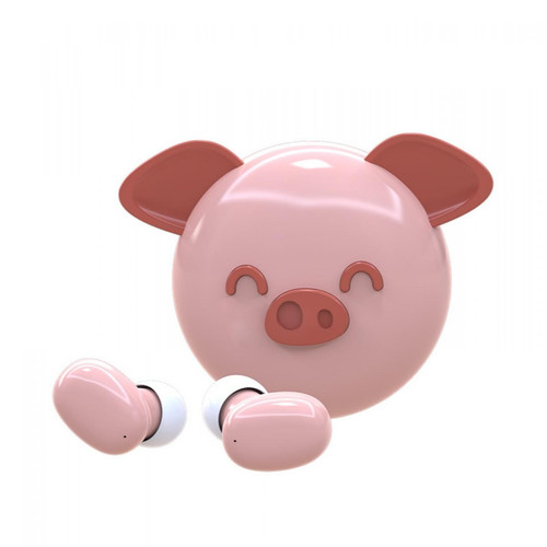 Universal - Pig Wireless Bluetooth 5.0 Sport Mini Cute Ear Touch Wireless Headset | Headset (Rose) Universal  - Son audio