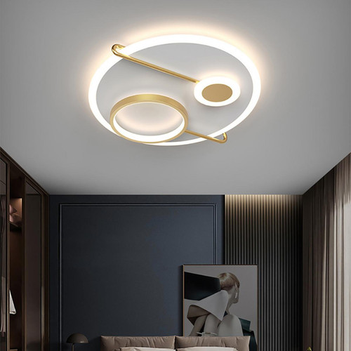 Plafonniers Plafonnier moderne Lumière atmosphérique de salon Chambre à coucher Chambre principale Lumière circulaire à LED Minimal