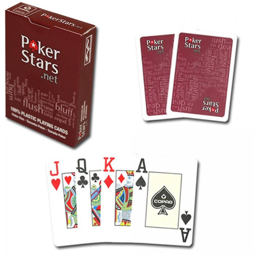 Universal - PokerStars - 100% plastique rouge(Le noir) Universal  - Jeu de carte plastique