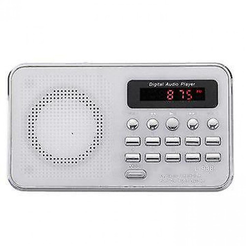 Universal - Portable Bible Audio MP3 Player Speaker AUX SD TF Card Port FM Radio(Argent) - MP3