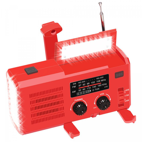 Radios et servos Universal Portable d'urgence générateur solaire manuel AM/FM/NOAA SOS météo torche étanche 4000mA téléphone portable chargeur radio |