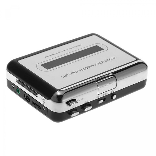 Lecteur MP3 / MP4 Universal Portable MP3 Cassette Capture MP3 USB Ruban adhésif PC Super MP3 Music Player Audio Converter Video Recorder Player Cassette à MP3 |(Le noir)