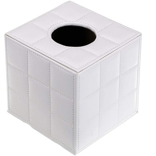 Universal - Porte-boîtes en cuir PU, distributeur carré de carton pompé pour serviettes, porte-tissus visage avec fond magnétique Boîte à serviettes en papier(blanche) Universal  - Accessoires de salle de bain