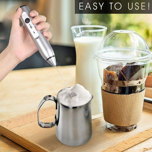 Universal Porte-lait électrique rechargeable 2 chuchotements, mousse à la main fabricant de café, latte, cappuccino, chocolat chaud, durable Dr.