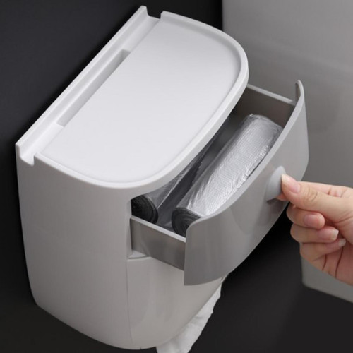 Universal Porte-papier toilette Support mural pour boîtes à mouchoirs avec étagères Tiroirs pour mouchoirs Rouleaux de rangement Organisateur Toilette |