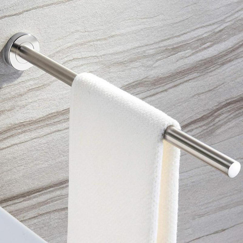 Universal - Porte-serviettes vertical en acier inoxydable brossé Porte-serviettes mural pour la maison Cuisine WC WC 40cm |(Argent) - Porte-serviettes