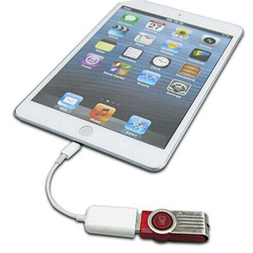 Adaptateur Secteur Universel Pour iPad 4/mini adaptateur caméra OTG câblé blanc 8 broches pour clavier USB