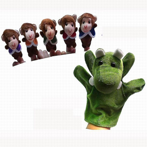 Universal - Puppets de comptimine de crèche Cinq petits singes swing dans un arbre en peluche de marionnettes pour les enfants / étudiants Universal  - Jeux & Jouets