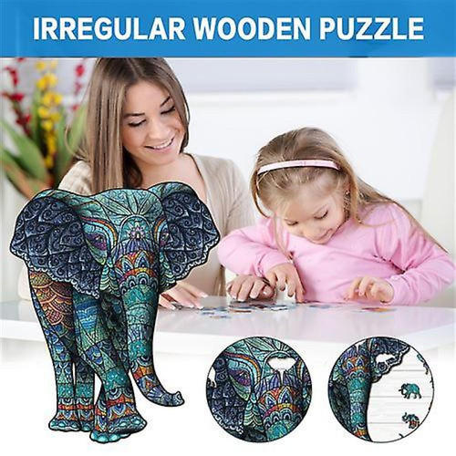 Universal - Puzzle 105 pièces en bois d'éléphant pour adultes et enfants _ Coloré Universal - Jeux en bois pour bébés Jeux & Jouets
