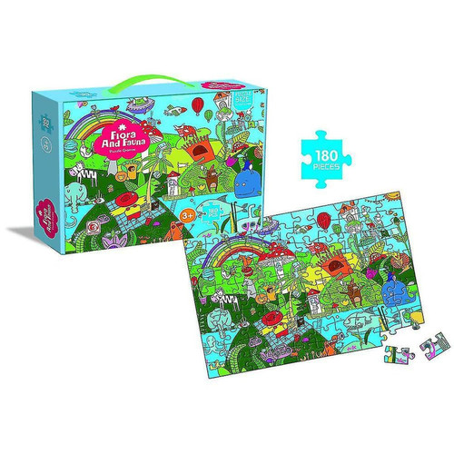 Universal - Puzzle animaux, 180 jouets en papier, cadeaux de qualité pour les garçons et les filles, sacs artisanaux frais et jeux d'art amusants Universal  - Jouets filles