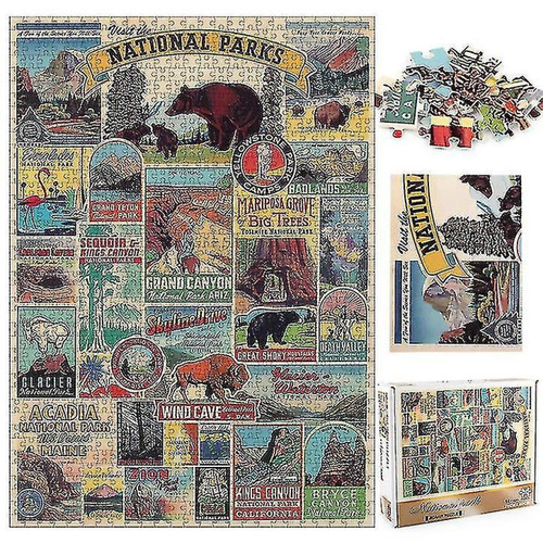 Universal - Puzzle décompressé puzzle éducatif puzzle jouets, parcs nationaux logo puzzle 1000 pièces Universal  - Jeux & Jouets