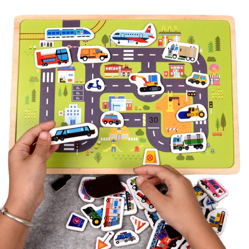 Universal - Puzzle magnétique en bois Jeu de scène Enfants Bébés Éducation précoce Apprentissage Jouets Puzzles Puzzles pour enfants | Universal  - Jeux de bebe animaux