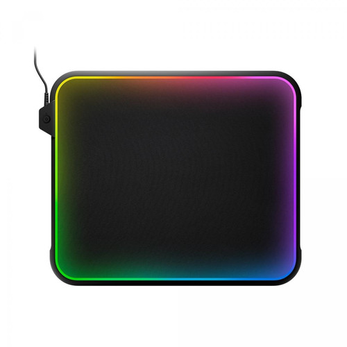 Tapis de souris Universal QCK Prism Full Color RGB Light Gaming Mouse Pad(Le noir)