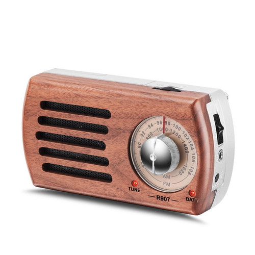 Radio Radio FM numérique, mini radio Internet, radio FM portative, radio RADR917 +(brun)