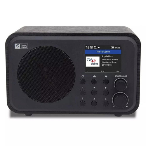 Universal - Radio Internet WiFi WR 336N Radio numérique portable avec batterie rechargeable, récepteur Bluetooth | Radio.(Le noir) - Radio internet
