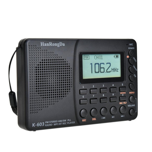 Universal - Radio numérique LCD FM AM SW radio magnétophone haut-parleur Bluetooth interne batterie rechargeable support carte mémoire Universal  - Son audio