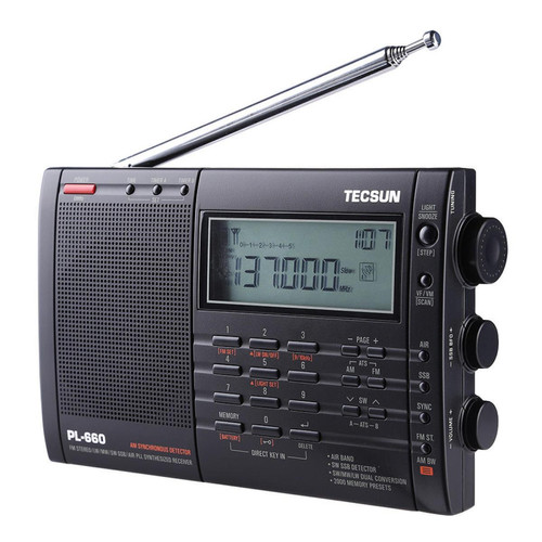 Universal Radio PLL SSB VHF Récepteur radio à bande d'air FM/MW/SW/LW Radio multibande double conversion 3001 |(Le noir)