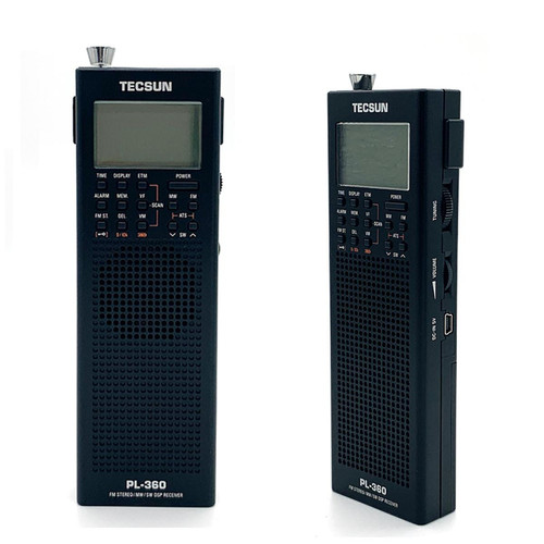 Universal - Récepteur DSP FM MW SW LW + antenne AM externe + antenne extérieure Enregistreur radio portable Y4131A PL360 Desheng | Enregistreur radio portable | Récepteur PL-360(Le noir) - Radio fm