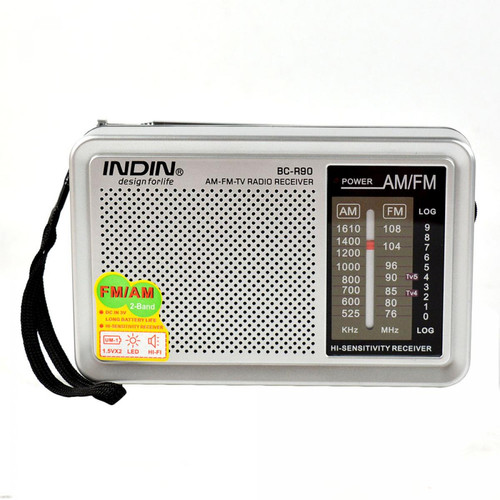 Universal - Récepteur radio haute performance radio portable de poche FM76 108AM 530 1600 kHz Récepteur mondial haut-parleur intégré avec prise casque(Argent) Universal  - Son audio