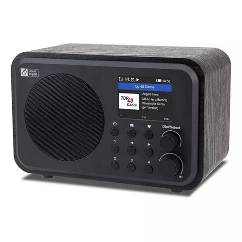 Universal Récepteur radio Internet WiFi WR 336N radio numérique portable avec batterie rechargeable, récepteur Bluetooth |(Le noir)