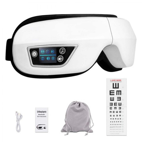 Universal - Recharge Bluetooth Masseur d'yeux sans fil Pression électrique Vibrations Chauffage Pression d'air Masque de sommeil Anti-rides | Appareil de beauté pour la maison (blanc) Universal  - Electroménager