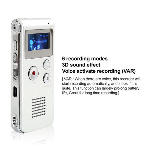 Universal - Rechargeable 8 Go d'audio/son/magnétophone numérique Lecteur de musique MP3 Lecteur de musique MP3 (blanc) Universal  - Radio, lecteur CD/MP3 enfant