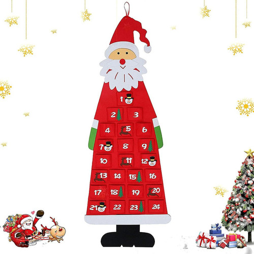 Universal - Remplissez le calendrier des enfants, les tissus viennent au calendrier, le calendrier de Noël auto-remplissage du Père Noël, les sacs de calendrier apparaissent, remplissez le calendrier de Noël Universal  - Pere noel decoration