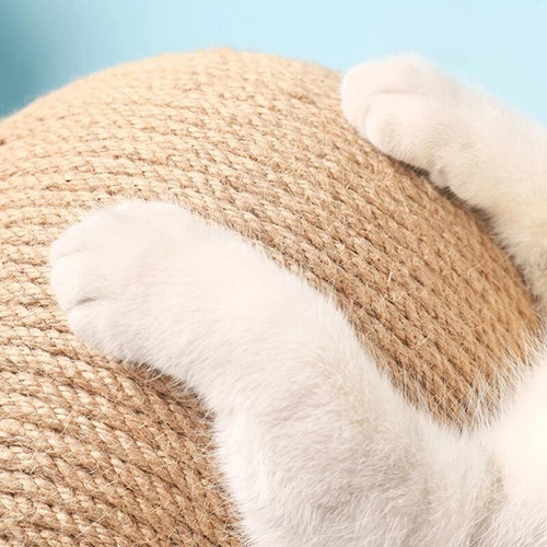 Universal Résistant à l'usure et non rétractable en bois massif griffes de meulage vertical jouet chat sisal chat attrape la balle.