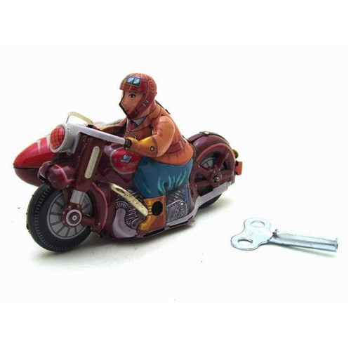 Universal - Retro rétro Collection Tin Toy Strip Classic Rolls Up Three-Wheed Motorcycle Tin Toys and Adult Children's Key Gifts | Roll Up Toys Universal  - Jeux & Jouets