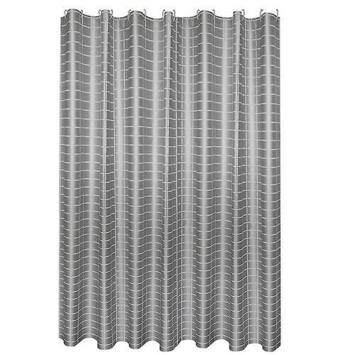 Universal - Rideau de douche à carreaux gris 150x180cm Universal  - Rideaux douche