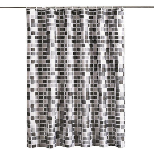 Universal - Rideau de douche de la salle de bains étanche et lavable (200x200) (noir) Universal  - Rideaux douche Rouge blanc et noir