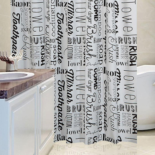 Universal Rideau de douche lettre 150x180cm