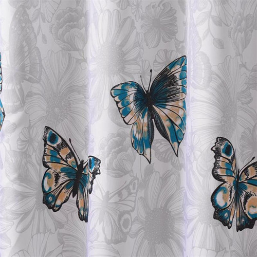 Universal Rideau de douche papillon moderne imperméable caricature rideau de douche crochet produit de protection contre la moisissure rideau translucide décoration de la maison (120 cm * 180 cm)