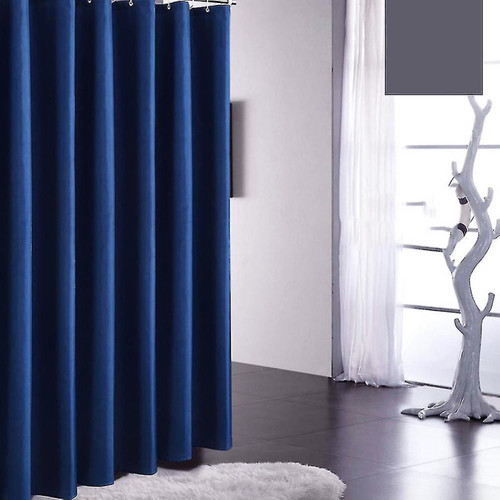 Universal Rideau de douche polyester normal imperméable bleu marine simple rideau de douche (200x180cm) (bleu)