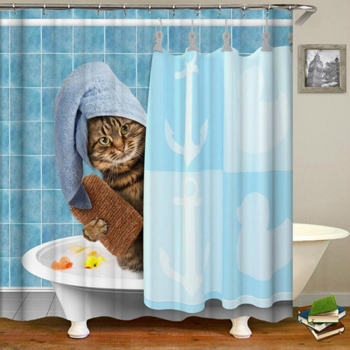 Universal - Rideaux de douche imperméables rideaux de douche en tissu polyester maison rideaux de salle de bains rideaux de douche(Bleu) Universal  - Rideaux douche