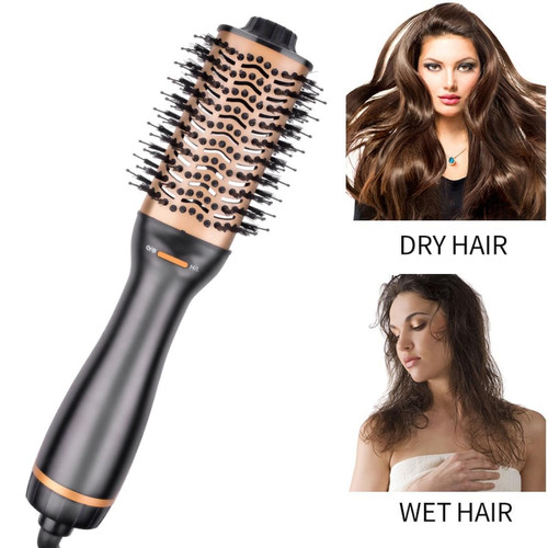 Universal - Sèche-cheveux 5 en 1, brosse à souffler et brosse à sèche-cheveux, peigne rotatif(Or) Universal  - Brosse seche cheveux
