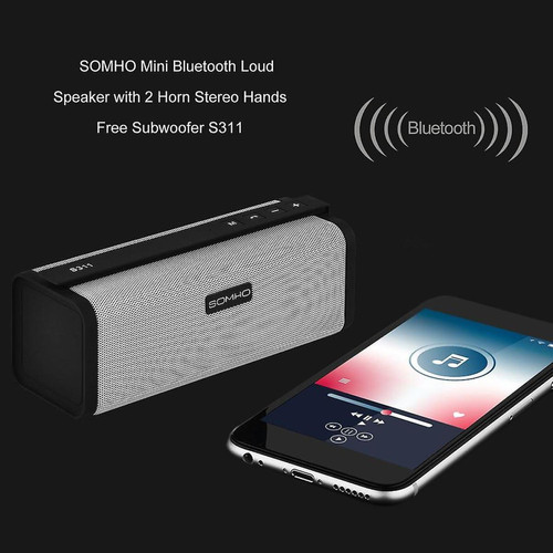 Hauts-parleurs Universal Somho Mini Bluetooth haut-parleur fort avec 2 cornes Hands Hands Free Subwoofer S311