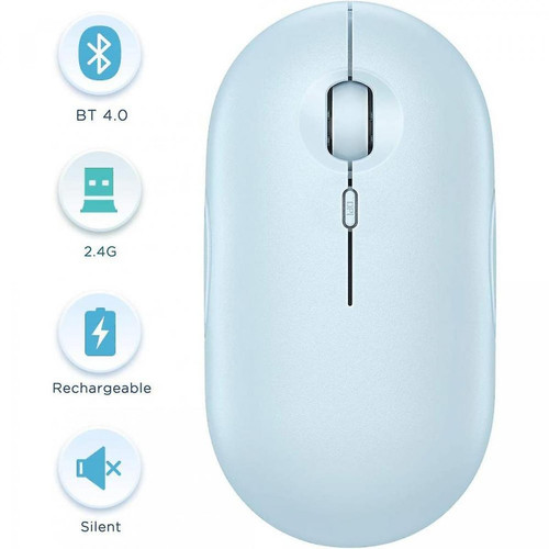 Universal - Souris Bluetooth - Souris sans fil à deux modes (Bluetooth 4.0 + USB) - Bleu bébé Universal  - Souris Non rétroéclairé