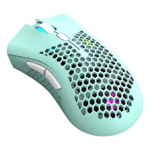 Universal - Souris gaming 2400 dpi coque cellulaire 2,4 GHz sans fil souris ergonomique rechargeable RVB trou lumineux souris gaming PC | Mouse (vert) Universal  - Souris